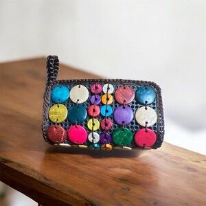 Colorful Beaded Women's Clutch